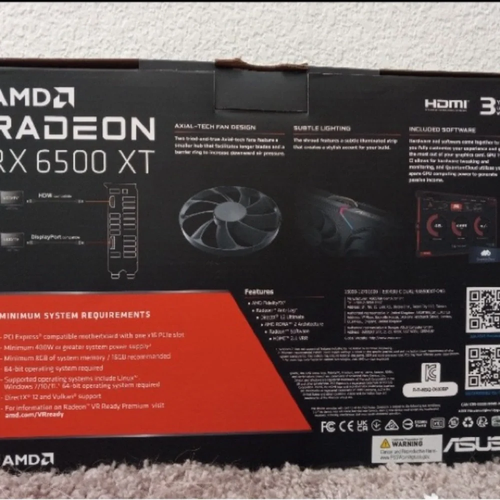 Asus Dual Radeon RX 6500 XT OC Edition